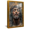 quadro paixao cristo v2 dourado reflexo