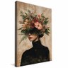 quadro mulher floral v3 borda infinita