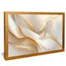 quadro abstrato fluido v1 dourado