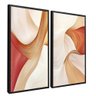 quadro duo painel flow laranja preto
