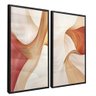 quadro duo painel flow laranja preto reflexo