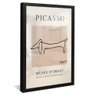 picasso the dog line drawing preto reflexo