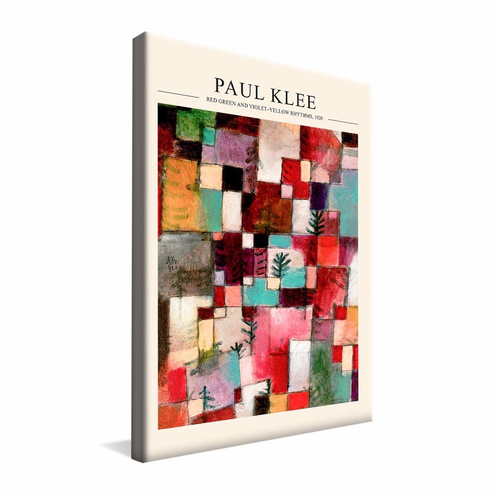 Quadro Decorativo Paul Klee Red Green and Violet-Yellow Rhythms V2368