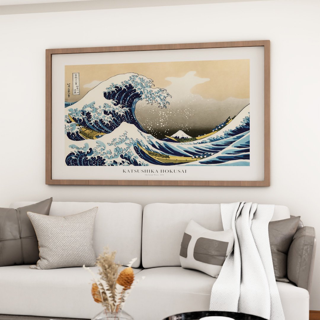 置物 Ocean Waves Quadro Decorativo Hokusai The Great Wave off Kanagawa V2376