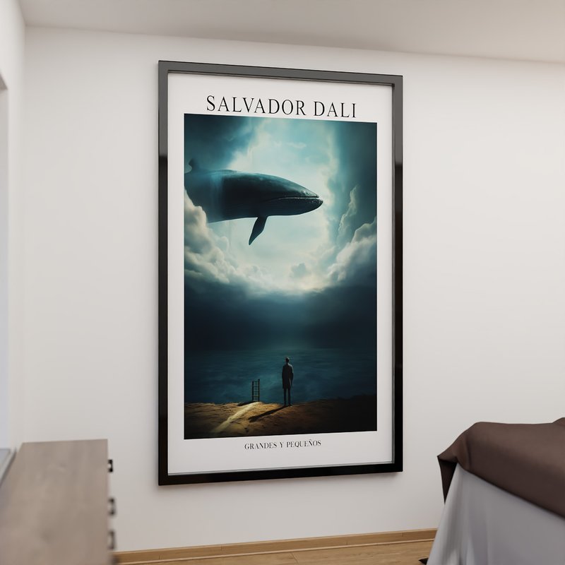 1 quadro salvador dali grandes pequenos