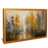 quadro floresta lago dourado