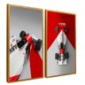 quadro duo mc senna dourado