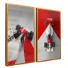 quadro duo mc senna dourado reflexo