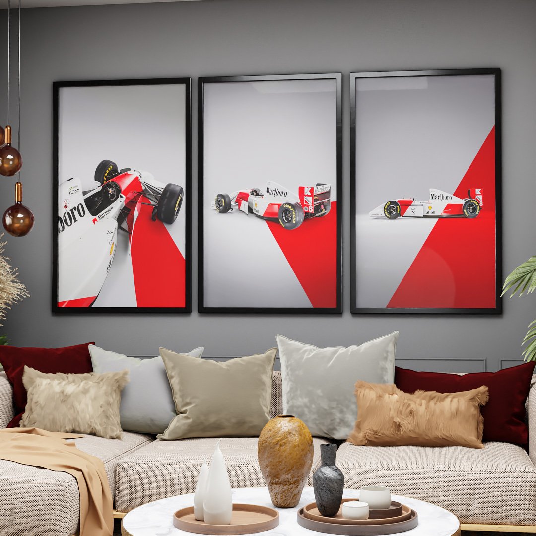 Quadros Decorativos Trio McLaren Senna V2438