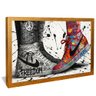 quadro sneaker graffiti love dourado