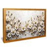quadro floral gesso dourado dourado