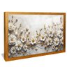 quadro floral gesso dourado dourado reflexo