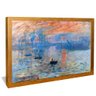 quadro monet sunrise dourado