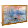 quadro monet sunrise dourado reflexo