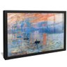 quadro monet sunrise preto reflexo