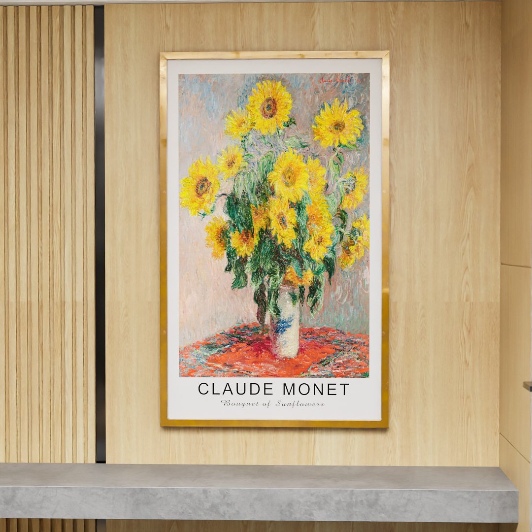 Quadro Decorativo Claude Monet Bouquet of Sunflowers V2465