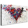quadro branksy hearts motion borda infinita