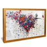 quadro branksy hearts motion dourado reflexo