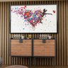 2 quadro banksy hearts motion