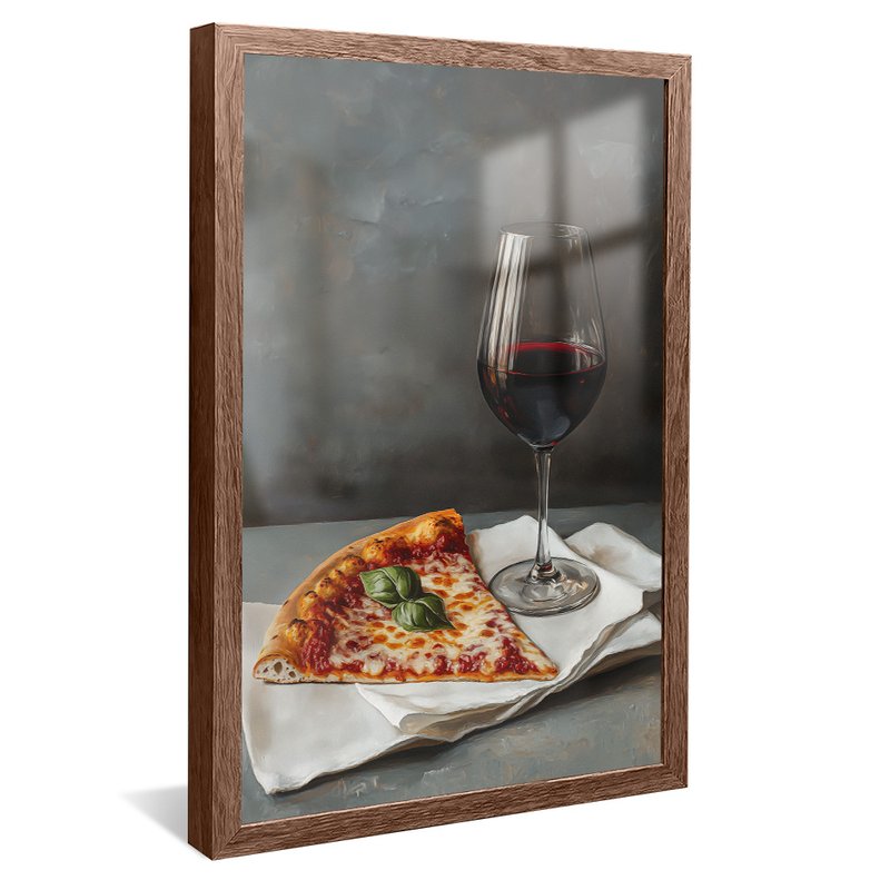 madeira reflexo pizza vinho