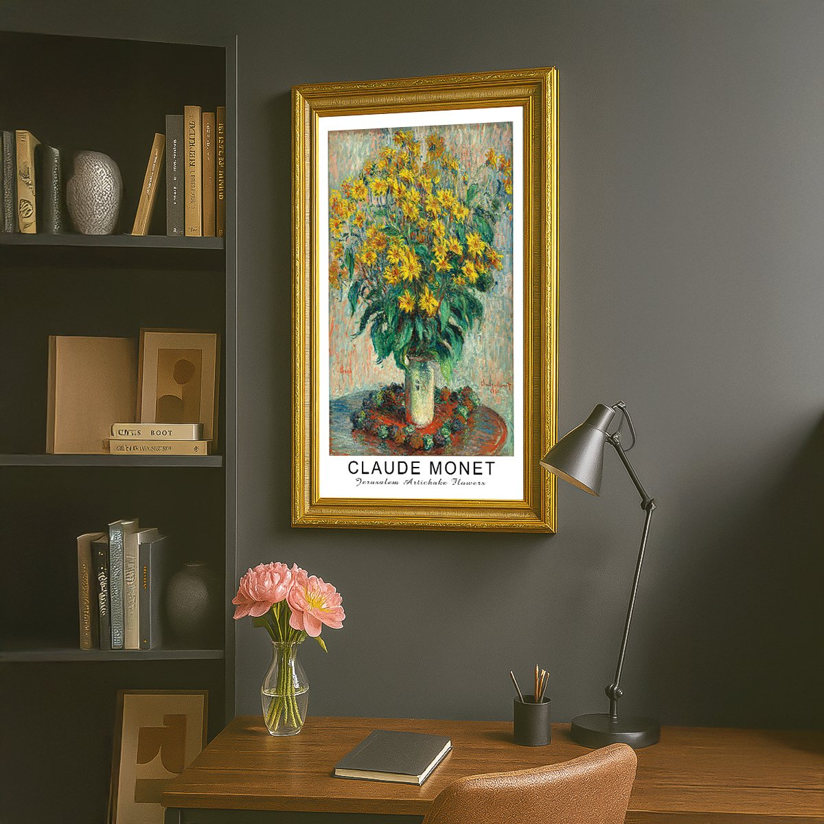 Quadro Moldura Premium Galeria Imperial Claude Monet Jesusalem