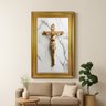 quadro decorativo cruz de cristo no marmore v1333