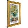 quadro claude monet jerusalem artichoke flowers com vidro