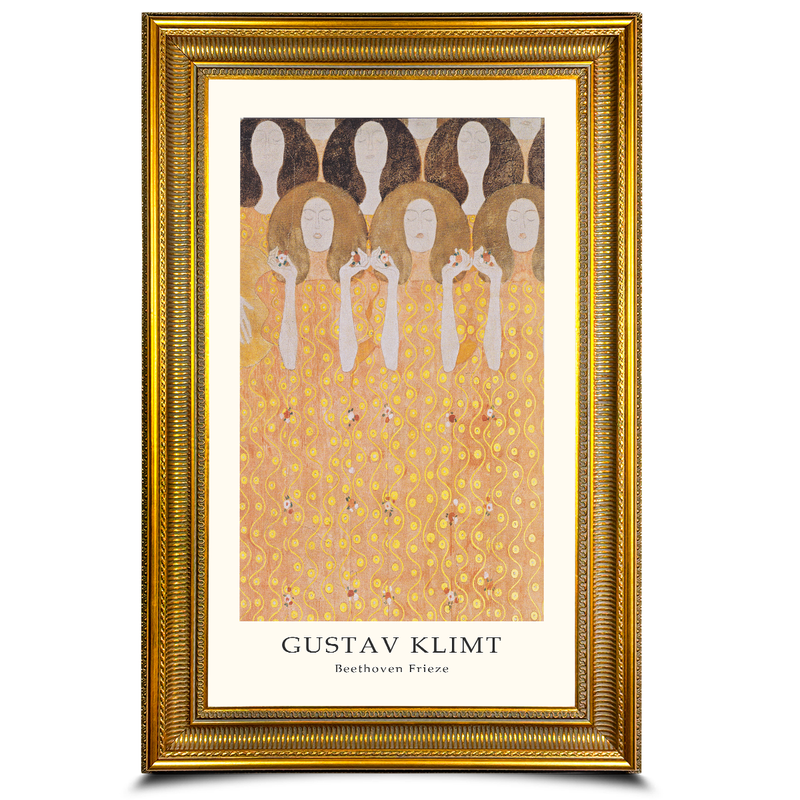 quadro gustav klimt beethoven frieze 10