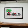 1 quadro senna abstrato branco
