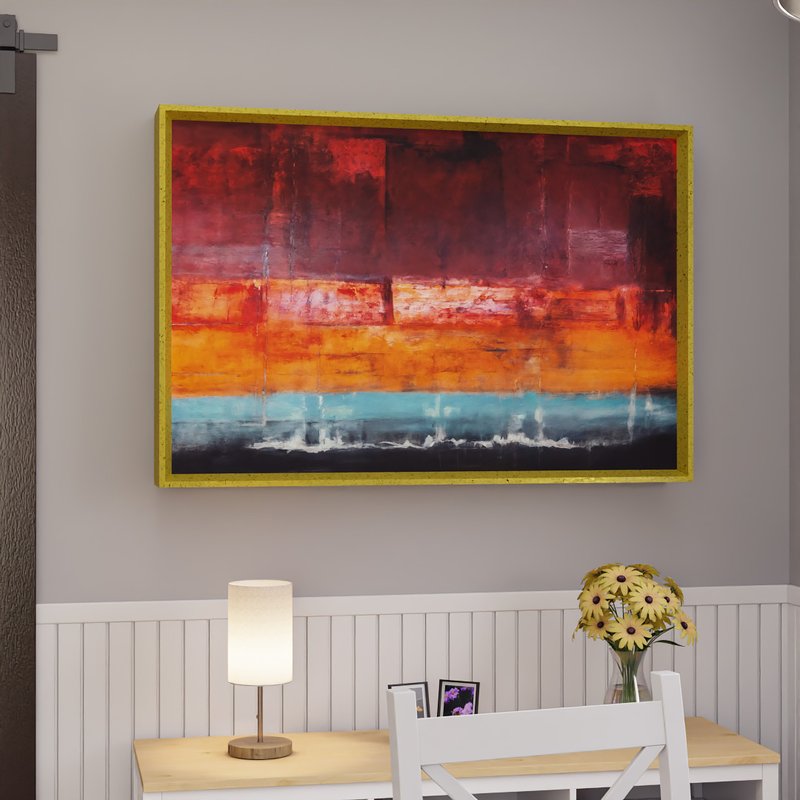 1 quadro abstrato pintura rustica