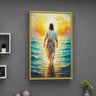 1 quadro pintura jesus andando aguas