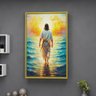 2 quadro pintura jesus andando aguas