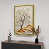 2 quadro arvore branca detalhes dourados
