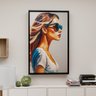 2 quadro pintura mulher oculus escuro