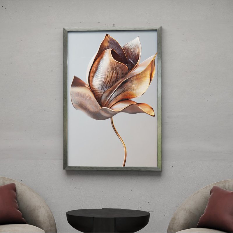 1 quadro floral tecido