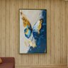1 quadro pintura borboleta azul