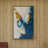 2 quadro pintura borboleta azul