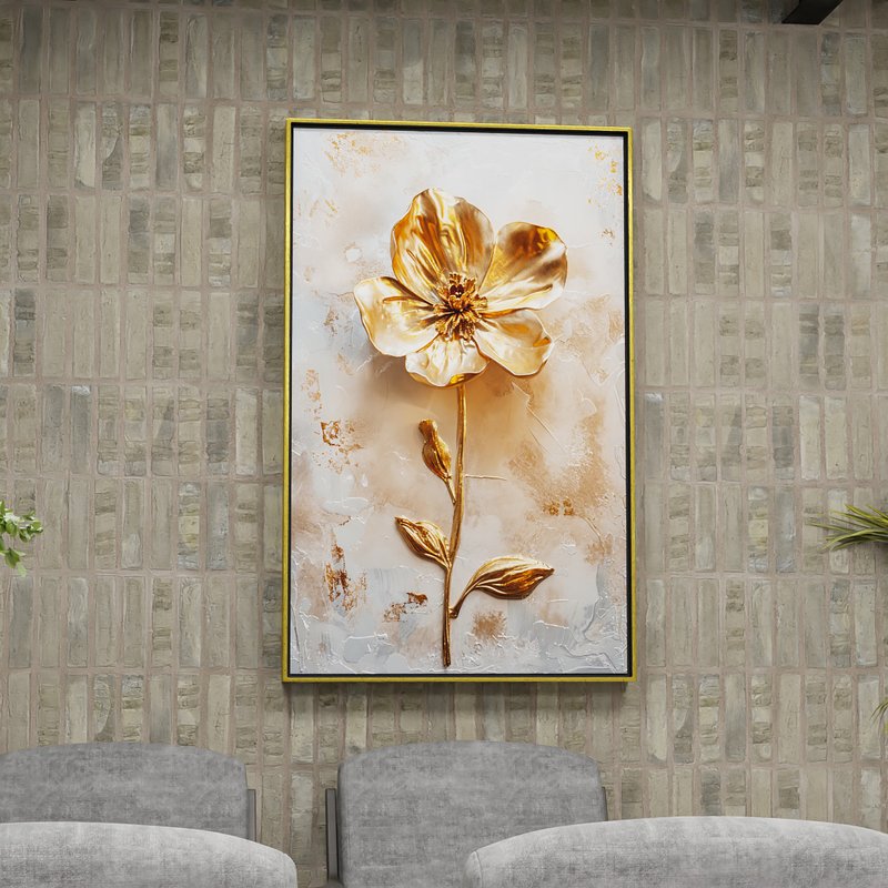 2 quadro floral cobre