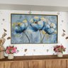 1 quadro pintura floral azul