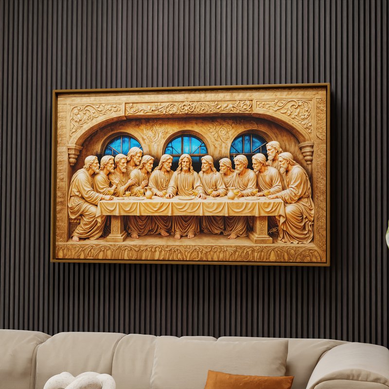 1 quadro ultima ceia flutuante