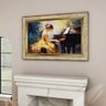 1 quadro pintura menina piano