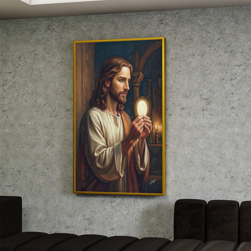 1 quadro jesus consagra pao
