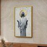 1 quadro jesus bracos abertos espatulado