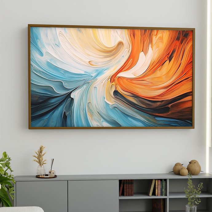 1 quadro pintura oleo abstrata