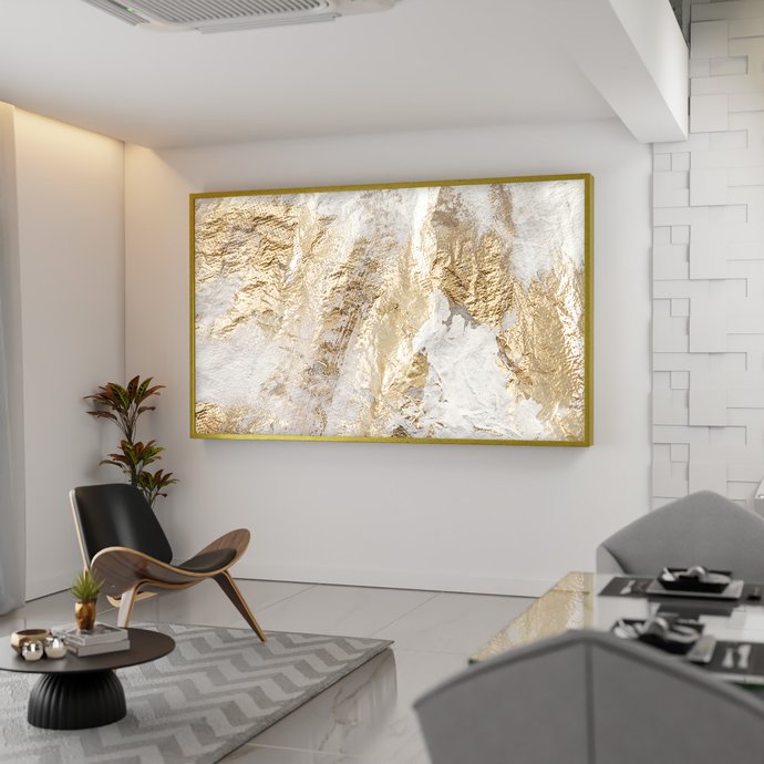 1 quadro folhas de ouro