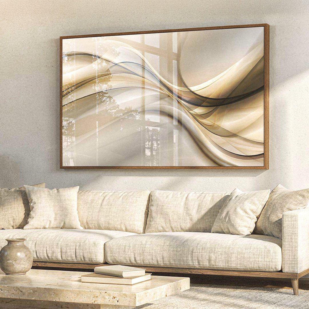 アート Quadro Decorativo Abstrato Waves V751