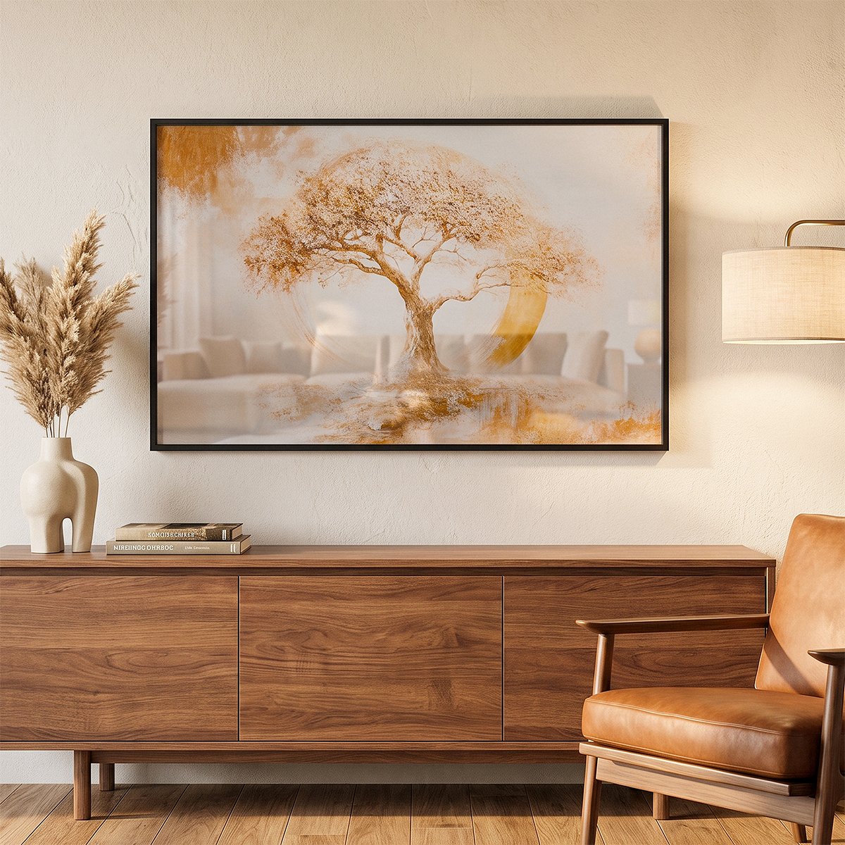 Quadro Decorativo Textura Conjunto de Folhas V1341